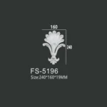 FS-5196 PU decorative ornament for wall and ceiling decoration