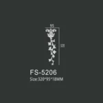 FS-5206 PU decorative ornament for wall and ceiling decoration