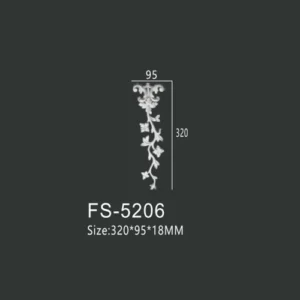FS-5206 PU decorative ornament for wall and ceiling decoration