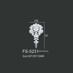 FS-5231 PU decorative ornament for wall and ceiling decoration