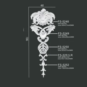 FS-5248 ZH PU decorative ornament for wall and ceiling decoration