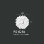 FS-5268 PU decorative ornament for wall and ceiling decoration