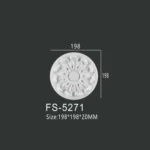 FS-5271 PU decorative ornament for wall and ceiling decoration