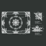 FS-5299ZHX PU decorative ornament for wall and ceiling decoration
