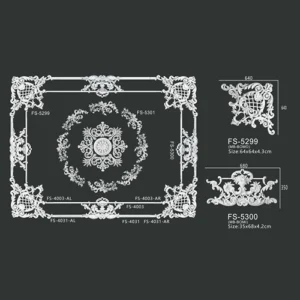 FS-5299ZHX PU decorative ornament for wall and ceiling decoration