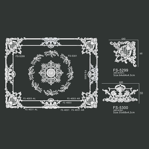 FS-5299ZHX PU decorative ornament for wall and ceiling decoration