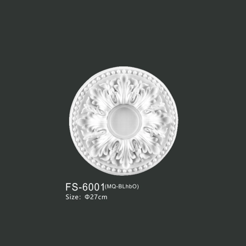 FS-6001 PU one-piece ceiling medallion for chandelier and ceiling decoration