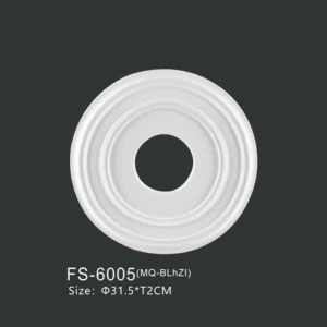 FS-6005 PU one-piece ceiling medallion for chandelier and ceiling decoration