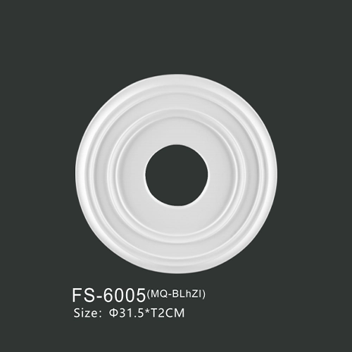FS-6005 PU one-piece ceiling medallion for chandelier and ceiling decoration