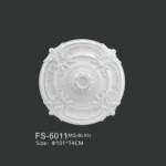FS-6011 PU one-piece ceiling medallion for chandelier and ceiling decoration
