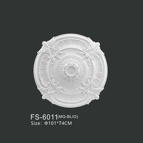 FS-6011 PU one-piece ceiling medallion for chandelier and ceiling decoration