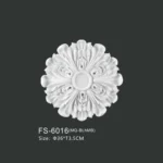 FS-6016 PU one-piece ceiling medallion for chandelier and ceiling decoration