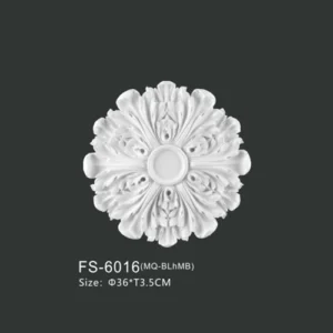 FS-6016 PU one-piece ceiling medallion for chandelier and ceiling decoration