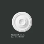FS-6017 PU one-piece ceiling medallion for chandelier and ceiling decoration