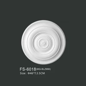 FS-6018 PU one-piece ceiling medallion for chandelier and ceiling decoration