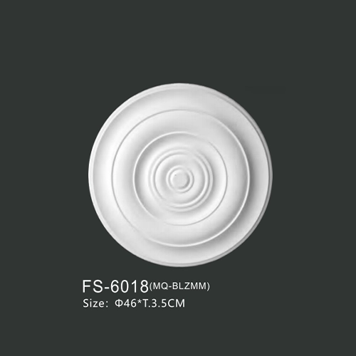 FS-6018 PU one-piece ceiling medallion for chandelier and ceiling decoration
