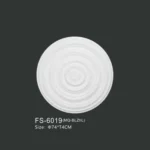 FS-6019 PU one-piece ceiling medallion for chandelier and ceiling decoration