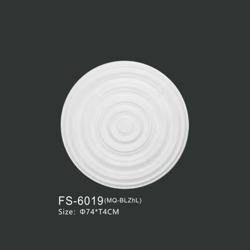 FS-6019 PU one-piece ceiling medallion for chandelier and ceiling decoration