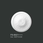 FS-6021 PU one-piece ceiling medallion for chandelier and ceiling decoration
