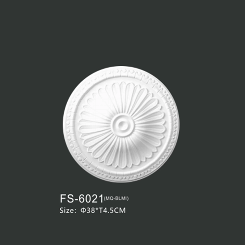 FS-6021 PU one-piece ceiling medallion for chandelier and ceiling decoration