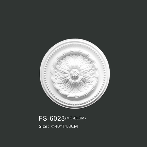 FS-6023 PU one-piece ceiling medallion for chandelier and ceiling decoration