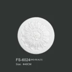 FS-6024 PU one-piece ceiling medallion for chandelier and ceiling decoration