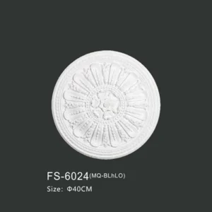FS-6024 PU one-piece ceiling medallion for chandelier and ceiling decoration