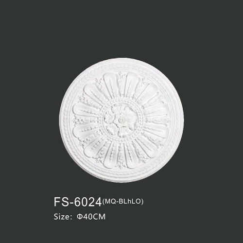 FS-6024 PU one-piece ceiling medallion for chandelier and ceiling decoration