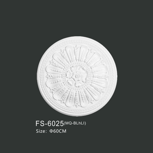 FS-6025 PU one-piece ceiling medallion for chandelier and ceiling decoration