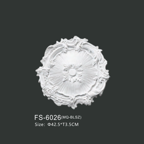 FS-6026 PU one-piece ceiling medallion for chandelier and ceiling decoration