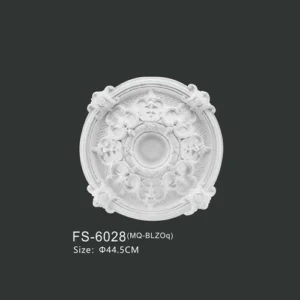 FS-6028 PU one-piece ceiling medallion for chandelier and ceiling decoration