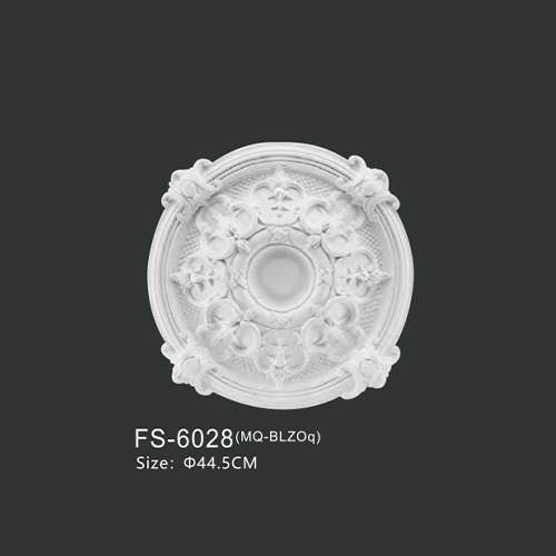 FS-6028 PU one-piece ceiling medallion for chandelier and ceiling decoration