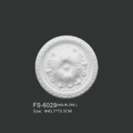 FS-6029 PU one-piece ceiling medallion for chandelier and ceiling decoration