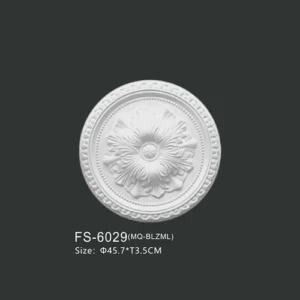 FS-6029 PU one-piece ceiling medallion for chandelier and ceiling decoration