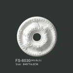 FS-6030 PU one-piece ceiling medallion for chandelier and ceiling decoration