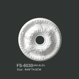 FS-6030 PU one-piece ceiling medallion for chandelier and ceiling decoration