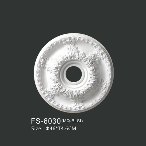 FS-6030 PU one-piece ceiling medallion for chandelier and ceiling decoration