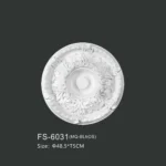FS-6031 PU one-piece ceiling medallion for chandelier and ceiling decoration