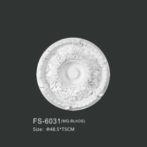 FS-6031 PU one-piece ceiling medallion for chandelier and ceiling decoration