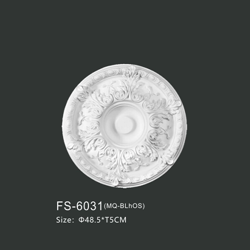 FS-6031 PU one-piece ceiling medallion for chandelier and ceiling decoration