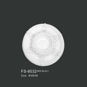 FS-6032 PU one-piece ceiling medallion for chandelier and ceiling decoration