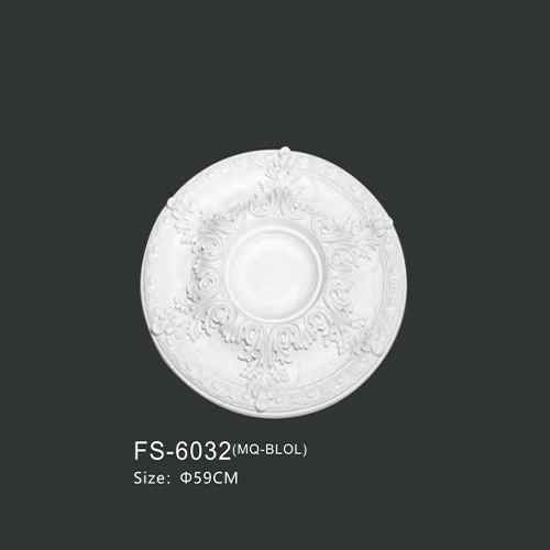 FS-6032 PU one-piece ceiling medallion for chandelier and ceiling decoration