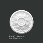 FS-6035 PU one-piece ceiling medallion for chandelier and ceiling decoration