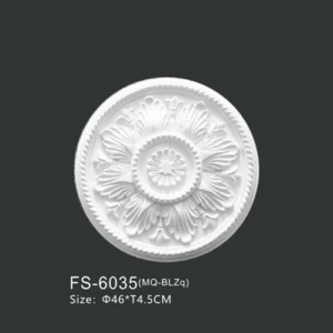 FS-6035 PU one-piece ceiling medallion for chandelier and ceiling decoration