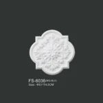 FS-6036 PU one-piece ceiling medallion for chandelier and ceiling decoration