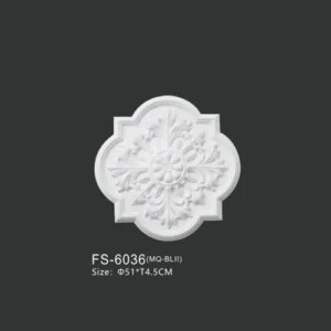 FS-6036 PU one-piece ceiling medallion for chandelier and ceiling decoration