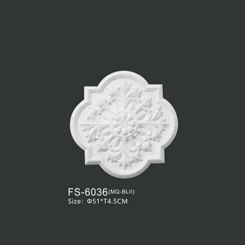 FS-6036 PU one-piece ceiling medallion for chandelier and ceiling decoration