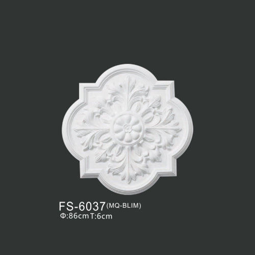 FS-6037 PU one-piece ceiling medallion for chandelier and ceiling decoration