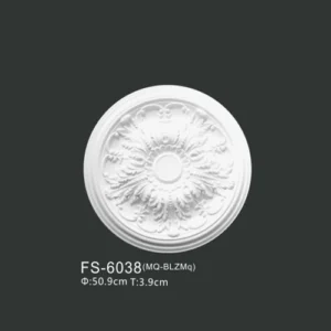 FS-6038 PU one-piece ceiling medallion for chandelier and ceiling decoration