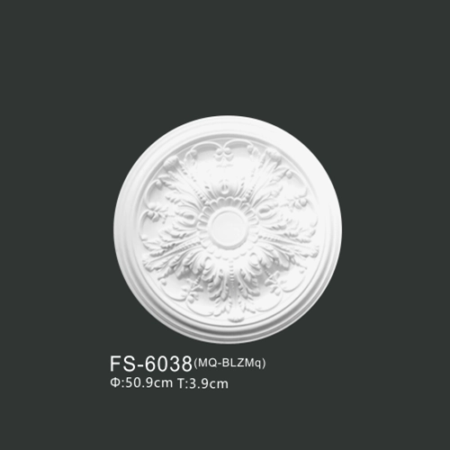 FS-6038 PU one-piece ceiling medallion for chandelier and ceiling decoration